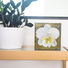 White Cattleya oil painting