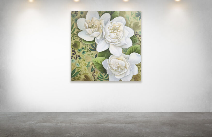 Gardenia oil painting