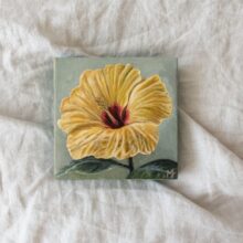 Yellow Hibiscus painting