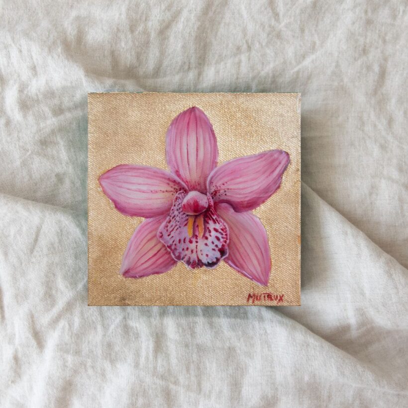 Pink Orchid Painting