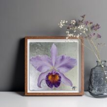 purple orchid painting