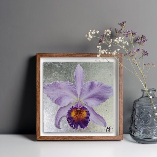 purple orchid painting