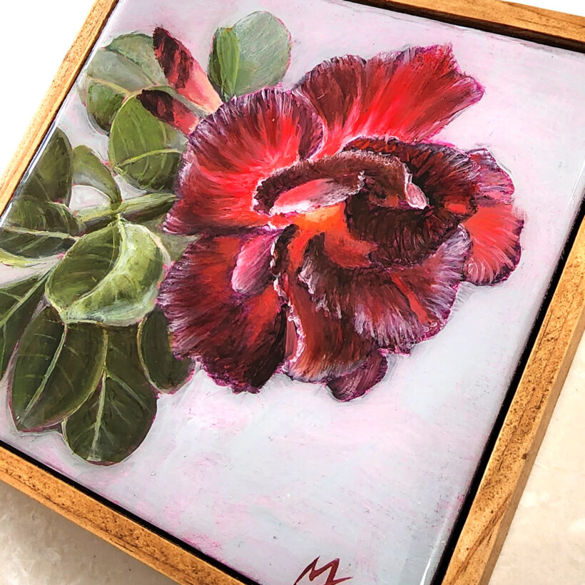 desert rose painting