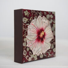 white hibiscus painting