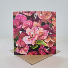 Bougainvillea greeting card