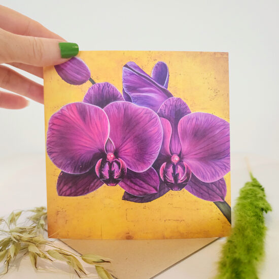 Purple Orchid Greeting Card