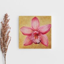 pink orchid card