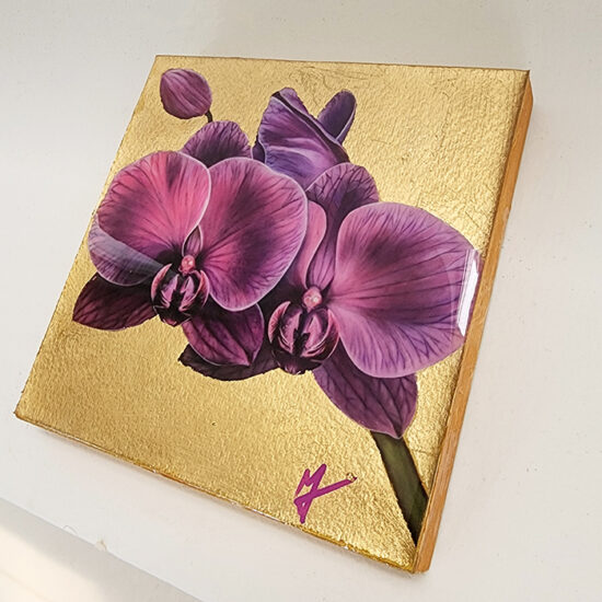 Purple orchid print