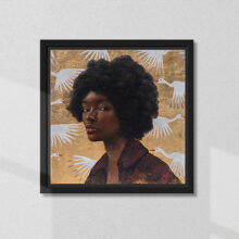 Paper Cranes oil painting